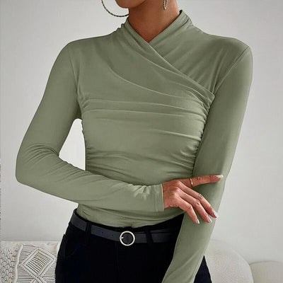ELINE | ELEGANT CROSS-NECK TOP FOR WOMEN