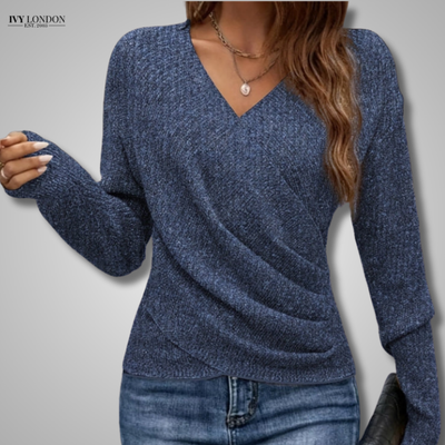 ALISA | ELEGANT WRAPPED V-NECK KNIT