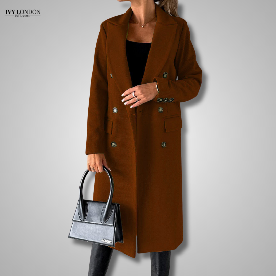 PAMELA | ELEGANT LONG COAT WITH TUMMY COVERAGE