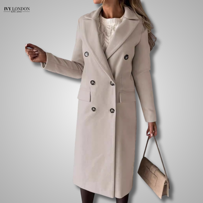 PAMELA | ELEGANT LONG COAT WITH TUMMY COVERAGE