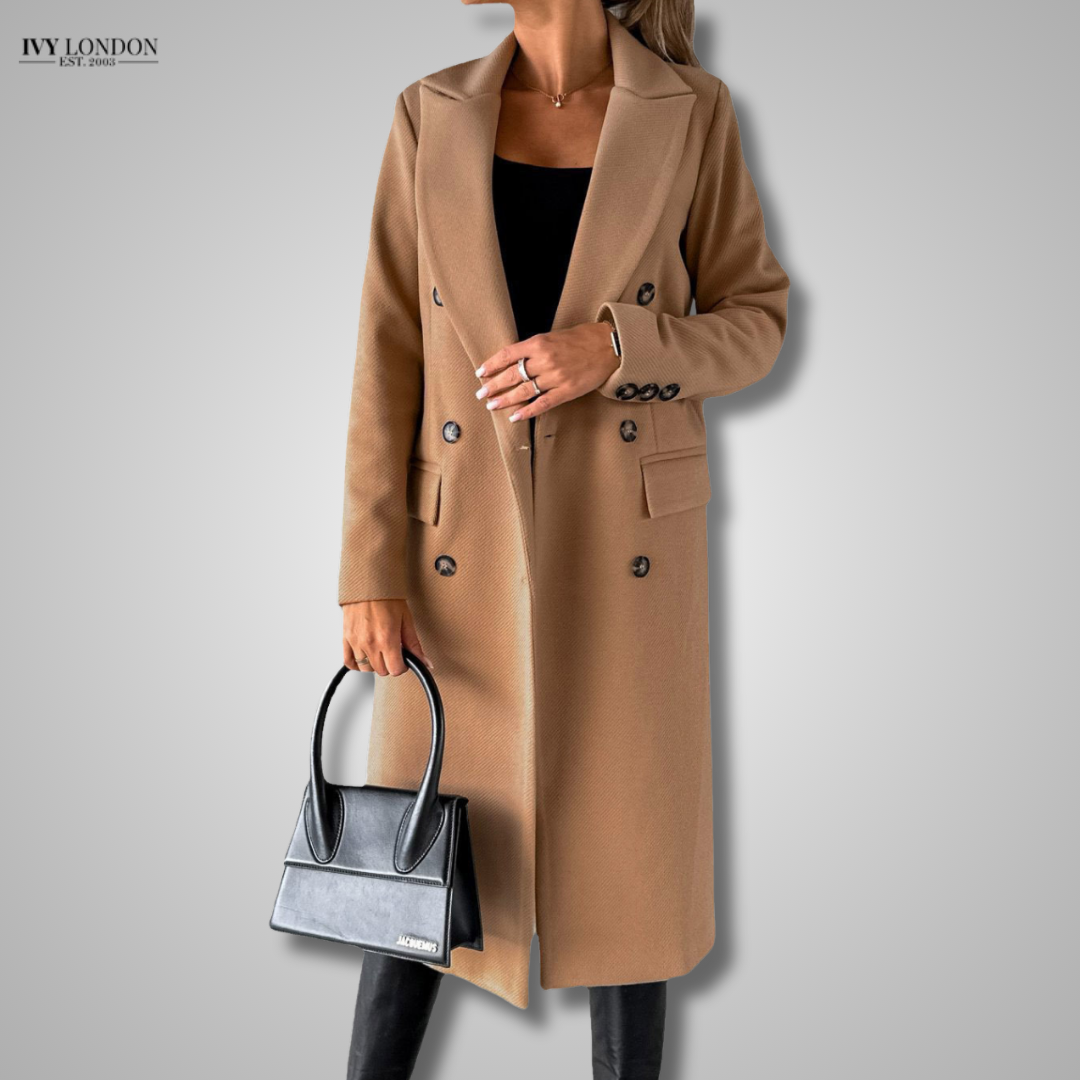 PAMELA | ELEGANT LONG COAT WITH TUMMY COVERAGE