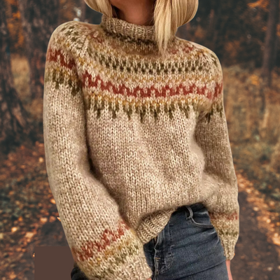 ASTRID | NORDIC KNIT SWEATER WITH TUMMY COVERAGE