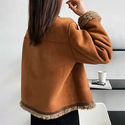 SALLY | ELEGANT STYLISH SHEARLING BUTTON JACKET